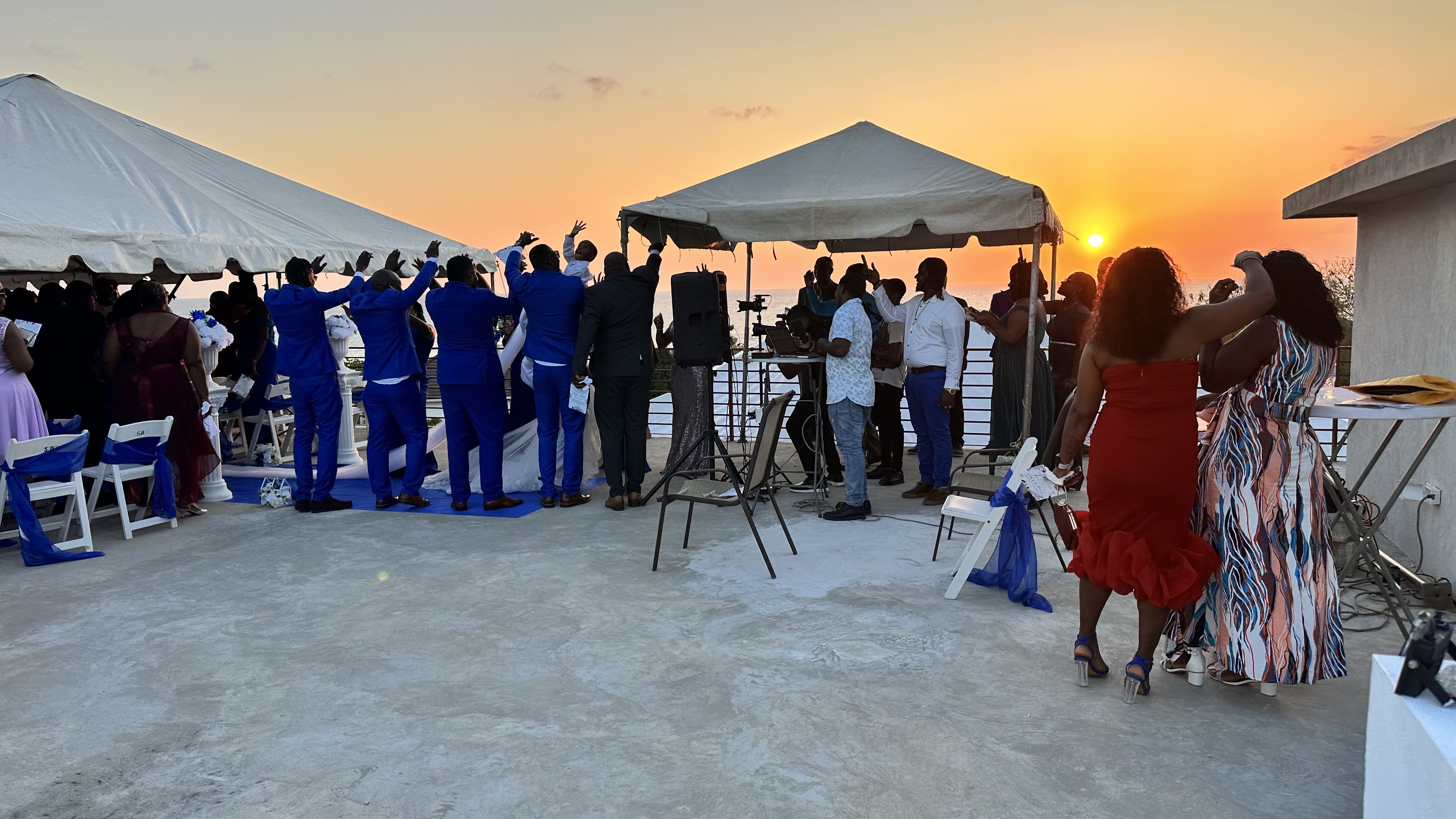 Sunset wedding at SeaSpiration